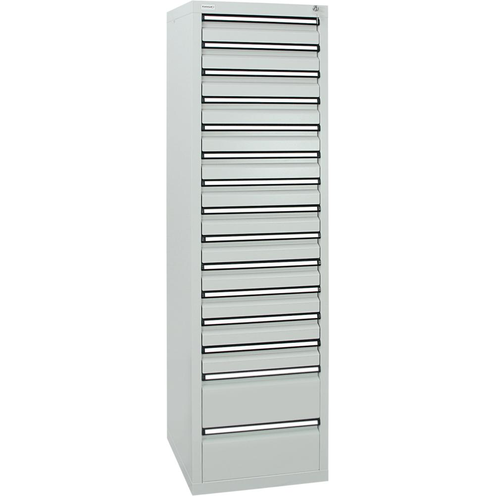 картинка Шкаф формата Ш1800хГ500хВ500мм RAL 7035/7035 15 ящиков 35кг 3031 5062 Fplus от магазина "Элит-инструмент"