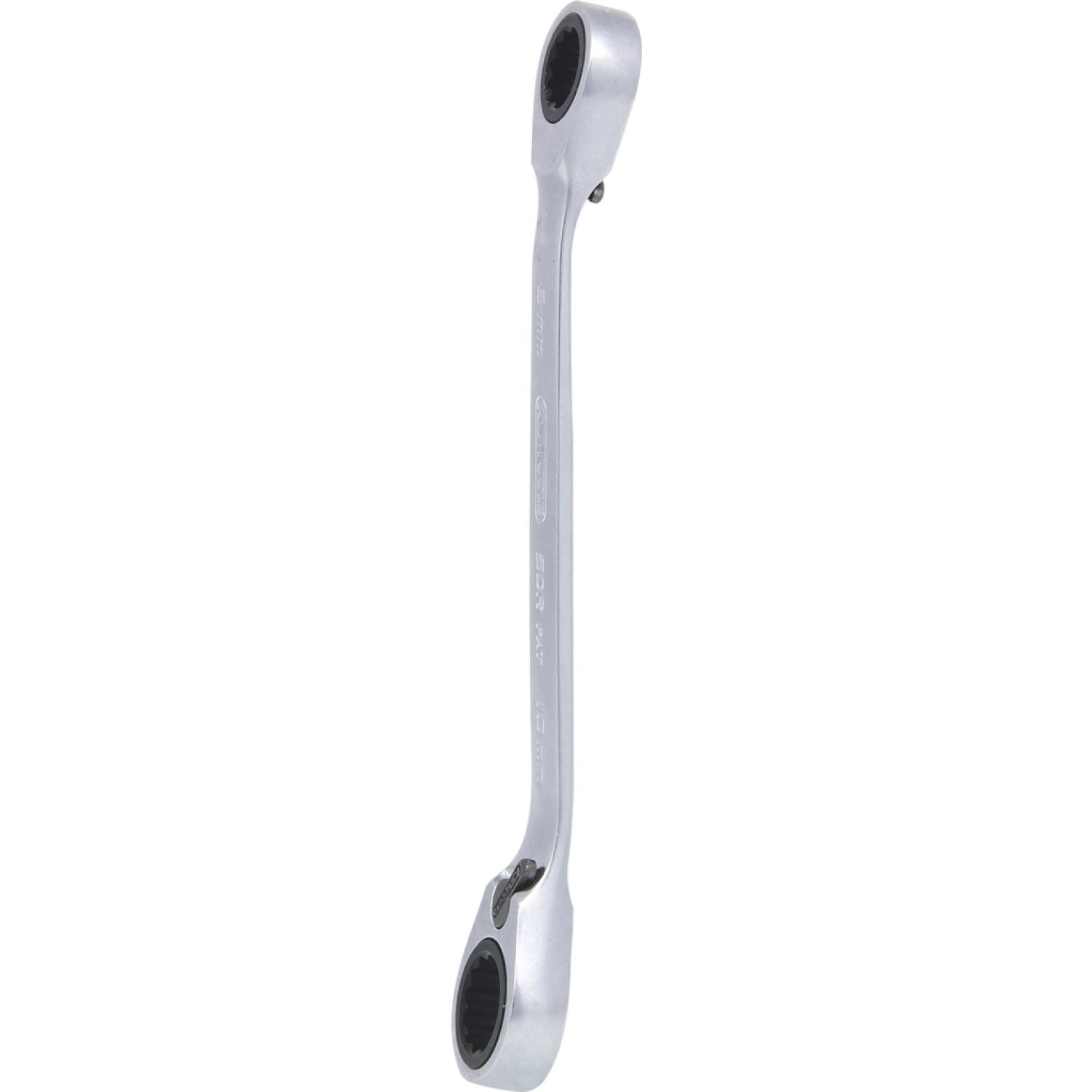 картинка Двусторонний комбинированный ключ с трещоткой GEARplus RINGSTOP, переключающийся, 8х10 мм подвеска от магазина "Элит-инструмент"