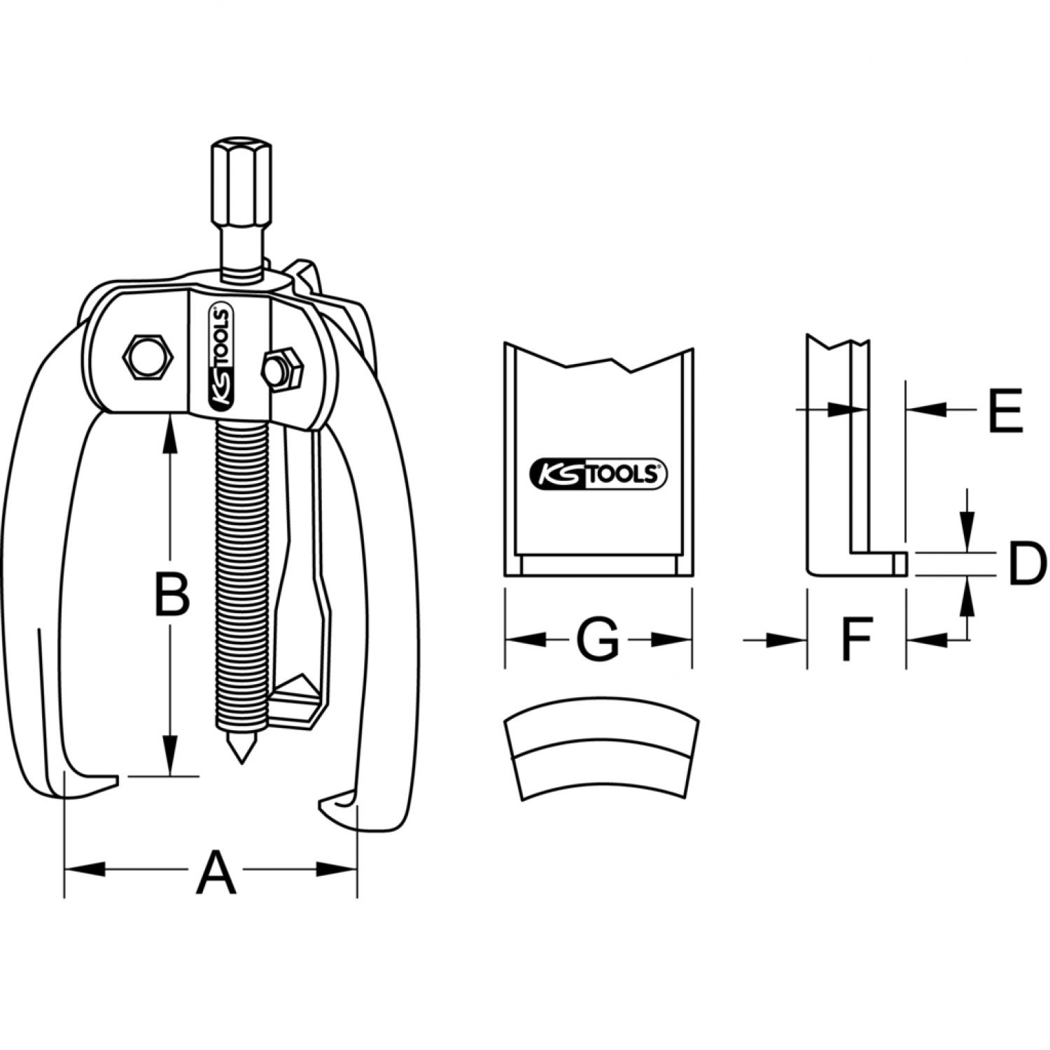 картинка Универсальный съемник 3-плечий BASIC, 10-120 мм от магазина "Элит-инструмент"