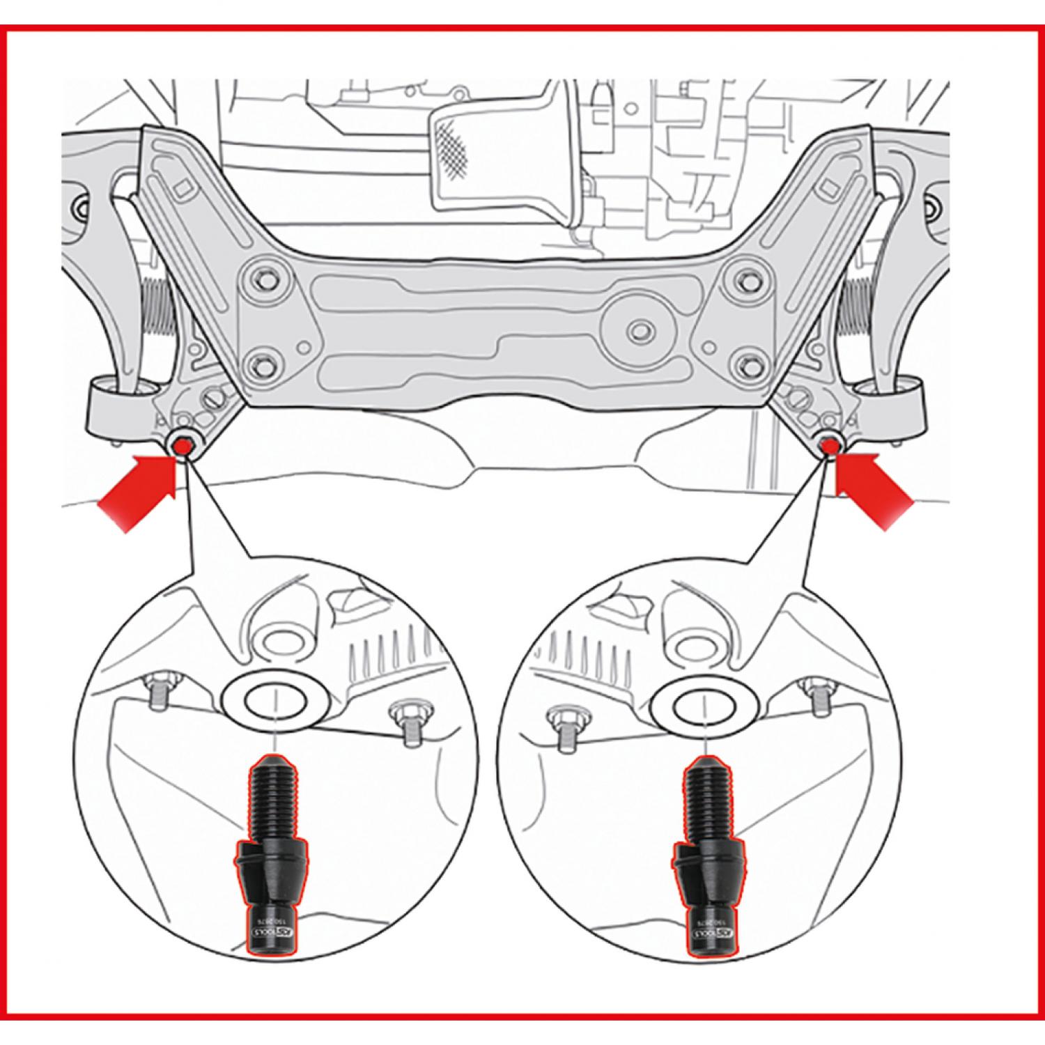 картинка Комплект фиксирующих болтов для надрамника VAG, M12 x 1,5, 4 шт от магазина "Элит-инструмент"
