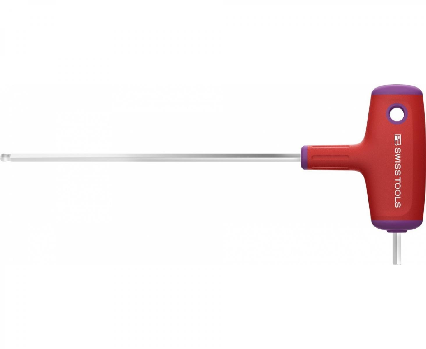 картинка Отвертка HEX PB Swiss Tools с Т-образной рукояткой PB 1208.6-150 с боковым приводом и сферической головкой M6 от магазина "Элит-инструмент"