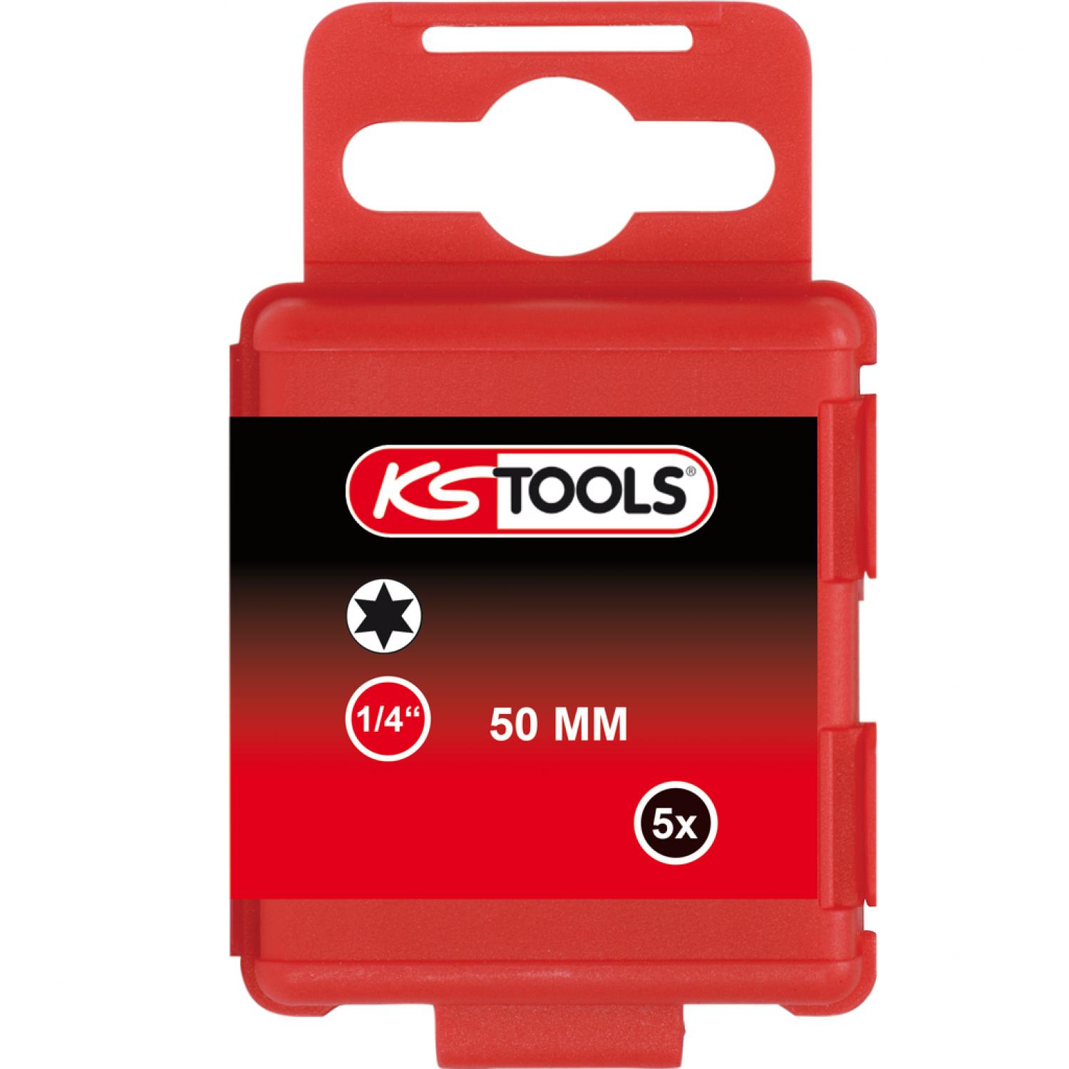 картинка Бит 1/4" с профилем Torx, 50 мм, Т1, 5 шт в упаковке от магазина "Элит-инструмент"