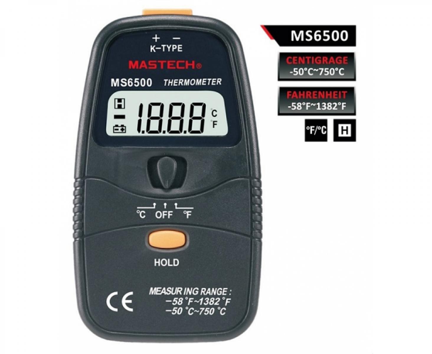 картинка Термометр цифровой Mastech MS6500 от магазина "Элит-инструмент"