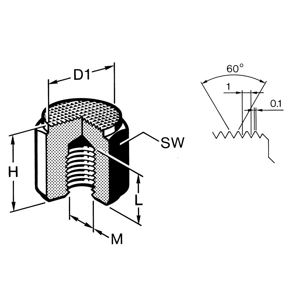 картинка Опорный штифт с накаткой АМF 88898 от магазина "Элит-инструмент"