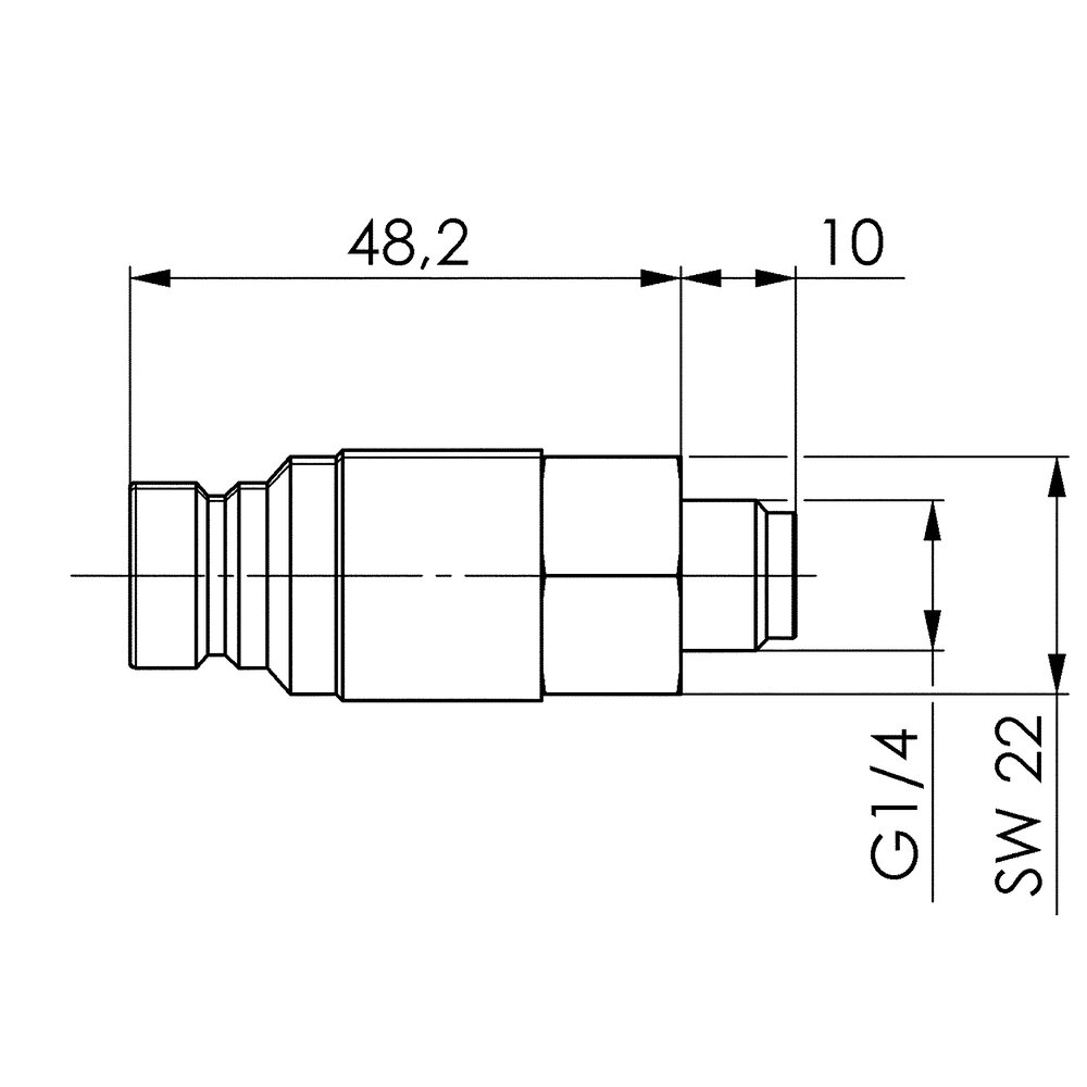 картинка Быстроразъемное плоское соединение G1/4 АМF 427856 от магазина "Элит-инструмент"