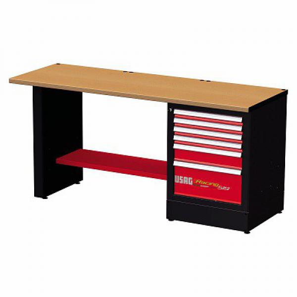 картинка Верстак RACING с деревянной рабочей поверхностью – 6 выдвижных ящиков (пустой) 519 RC1 U05192003 от магазина "Элит-инструмент"