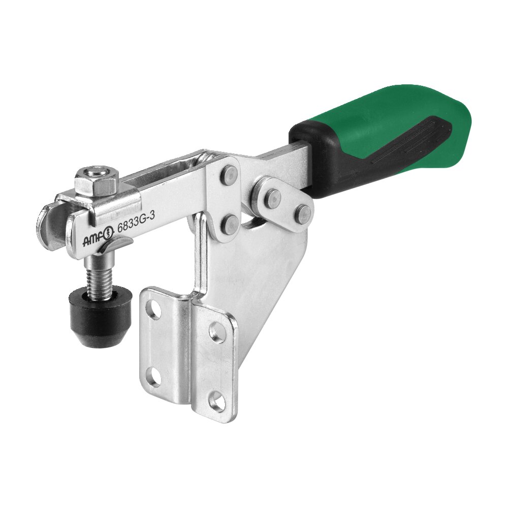Горизонтальный шарнирный зажим с зеленой ручкой АМF 557511