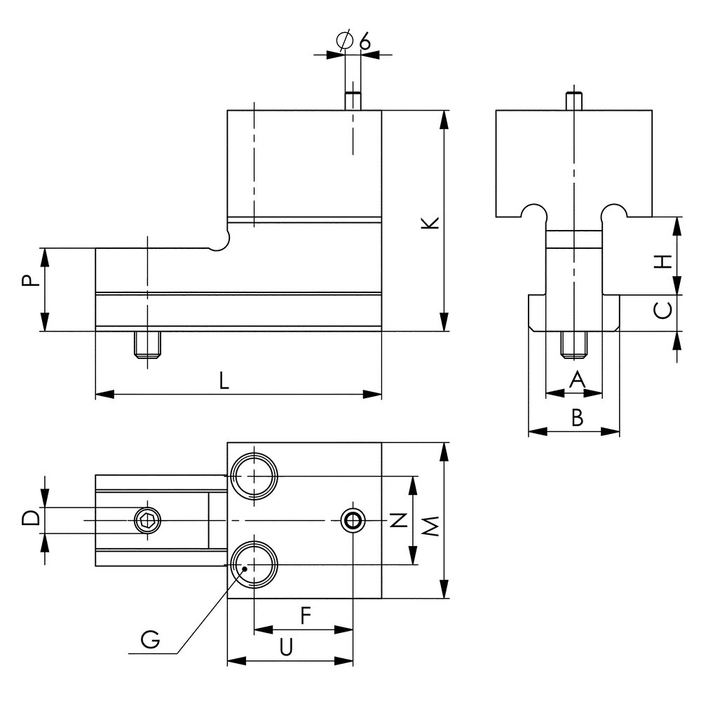 картинка Основание для зажимной головки АМF 61440 от магазина "Элит-инструмент"