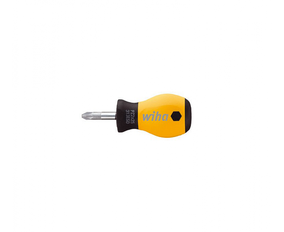 Отвертка Wiha SoftFinish ESD Pozidriv 313ESD 32157 PZ2 x 25 укороченная