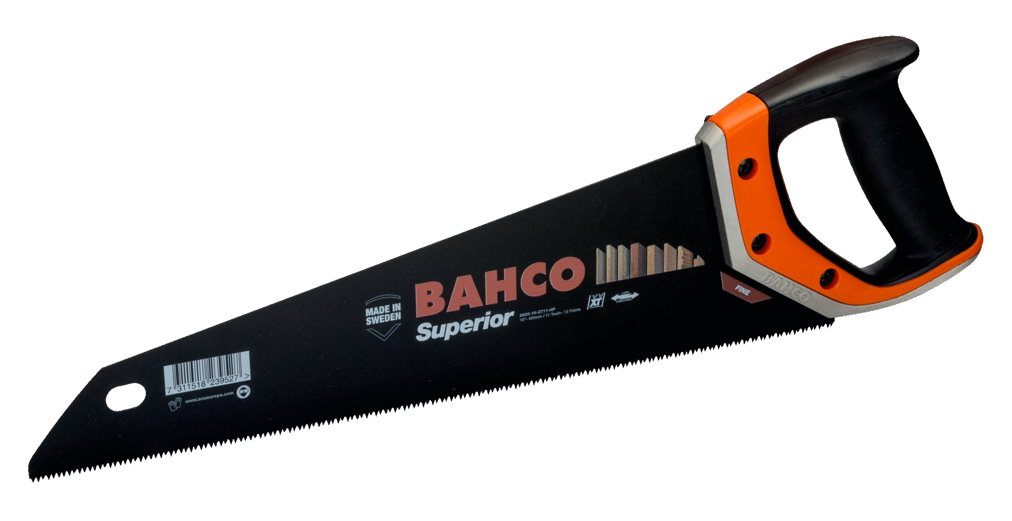 Ножовка для инструментального комплекта с рукояткой ERGO™. Для пиления материалов средней и малой толщины BAHCO 2600-16-XT11-HP