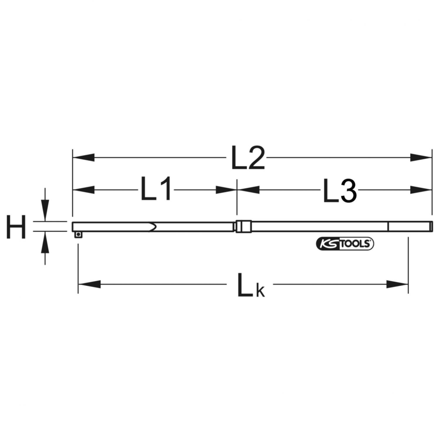 картинка ALUTORQUEprecision динамометрический ключ 1/2", 50-300 Нм, для правой и левой резьбы с двумя квадратными гнездами, без удлинителя от магазина "Элит-инструмент"