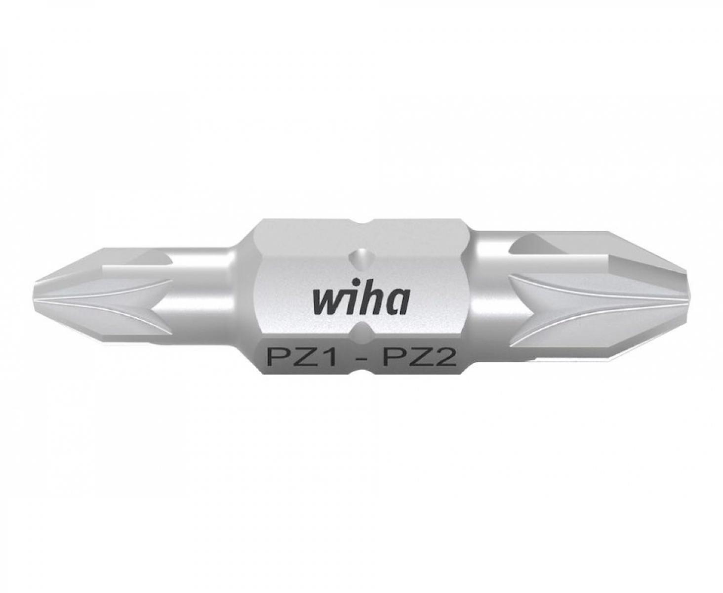 картинка Бита Wiha Standard двусторонняя крестовая Pozidriv PZ1 х PZ2 х 30 мм 7412Z 43863 10 шт. от магазина "Элит-инструмент"