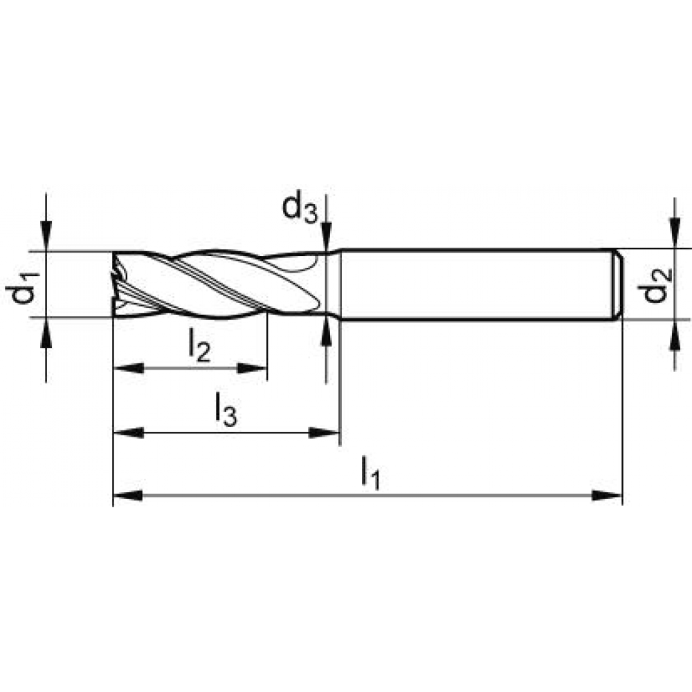 картинка Фреза HPC цельнотвердосплавный хвостовик LOTUS HB Z4 4 мм FORMAT GT 2813 0400 Fplus от магазина "Элит-инструмент"