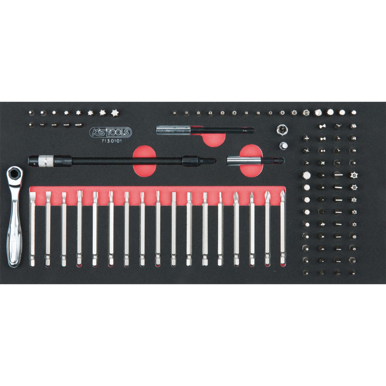 Комплект бит SCS 1/4", 101 шт, во вкладке на 1/3 инструментального ящика