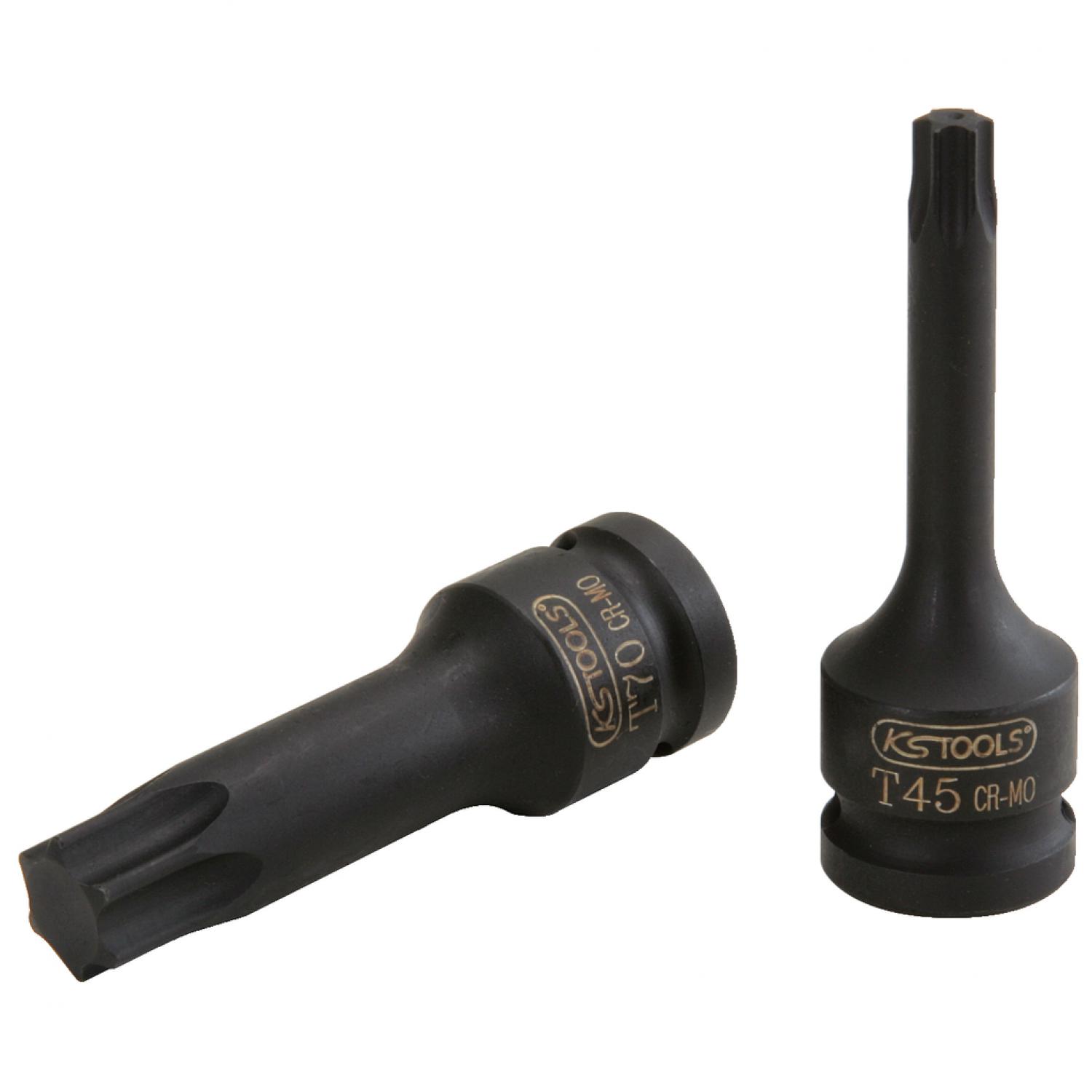 Силовая торцовая головка с битом 1/2" с профилем Torx, длинная, T70