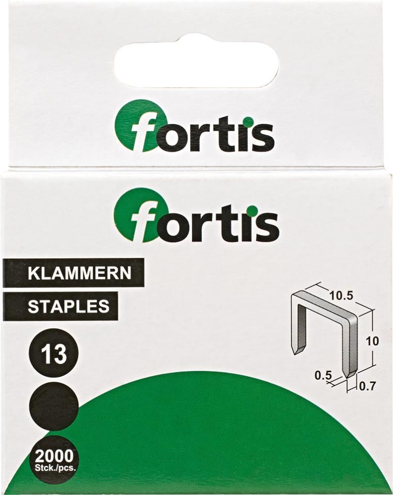 картинка Степлер тип 13, FORTIS 4317784775212 (размер скобы - 6 мм / содержание - 2000 шт) от магазина "Элит-инструмент"