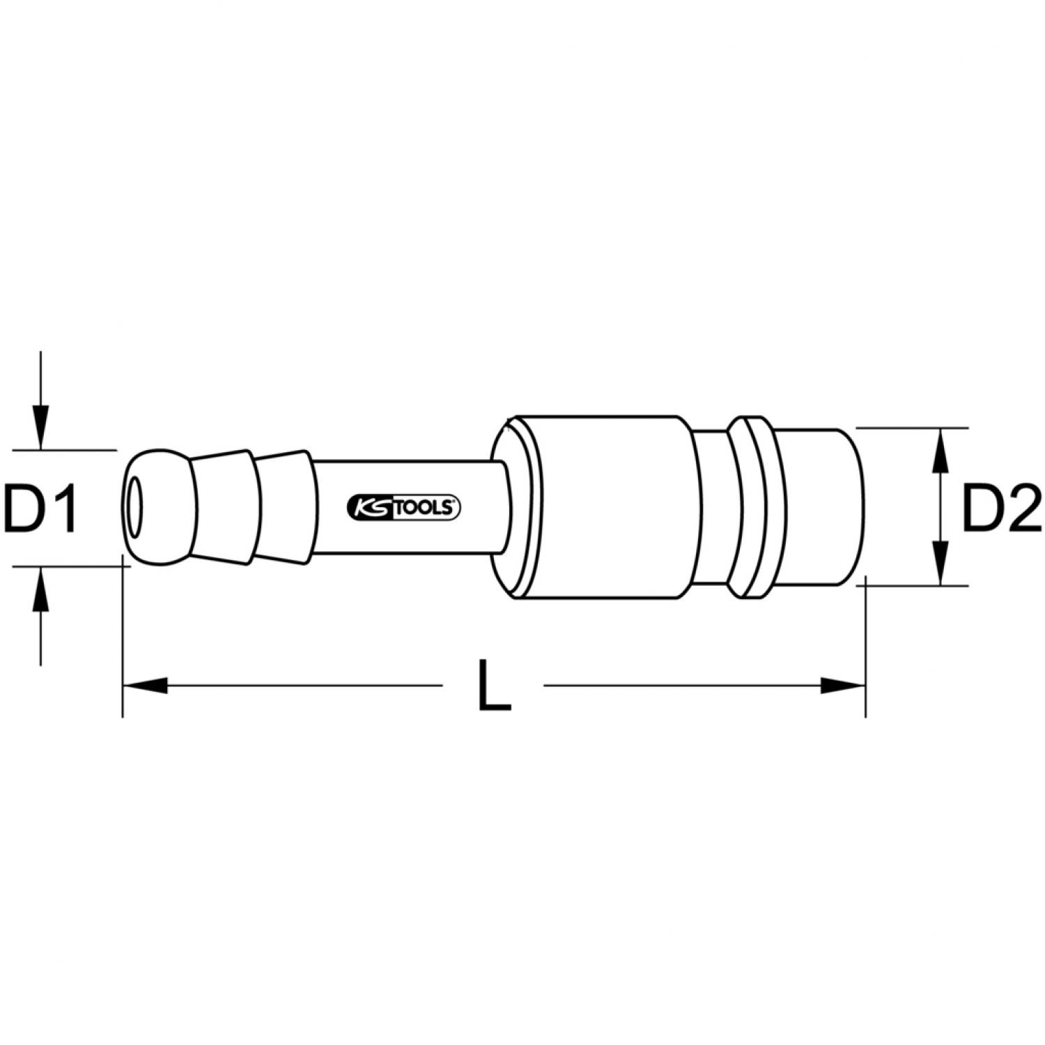 картинка Латунный вставной ниппель со шланговым наконечником, Ø9 мм от магазина "Элит-инструмент"