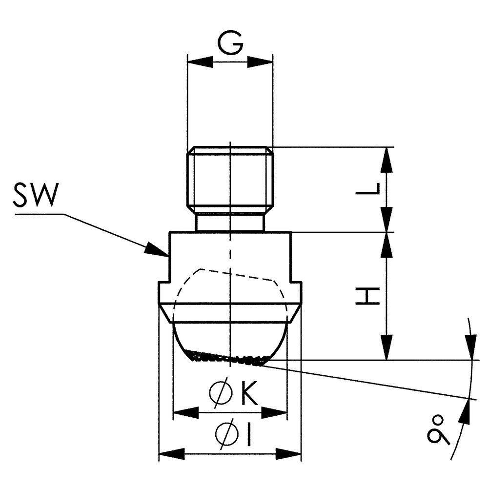 картинка Установочный винт с плоским шариком, ребристый АМF 568021 от магазина "Элит-инструмент"