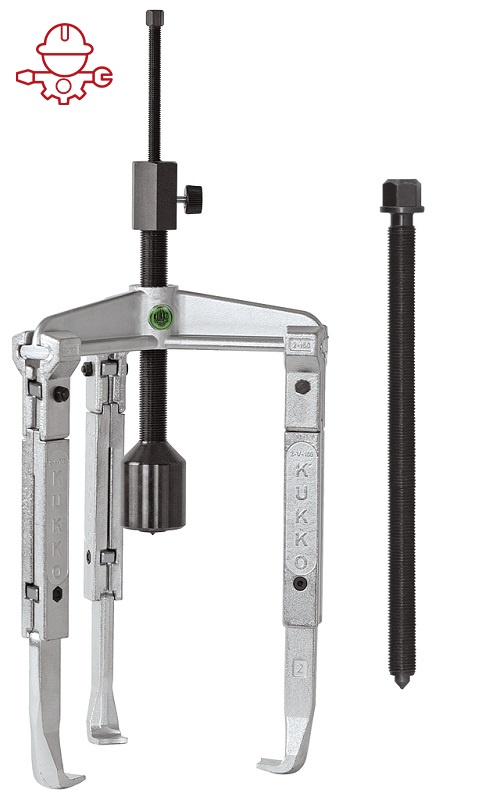 картинка Универсальный трёхзахватный съёмник с удлинёнными захватами и длинным гидравлическим шпинделем (включая механический шпиндель) Kukko 30-20-3-B от магазина "Элит-инструмент"