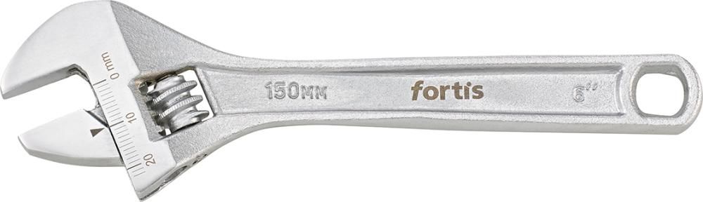 картинка Разводной ключ, хромированный., FORTIS 4317784730662 (размер - 8 inch / размах челюсти - 24 мм / общая длина - 200 мм) от магазина "Элит-инструмент"