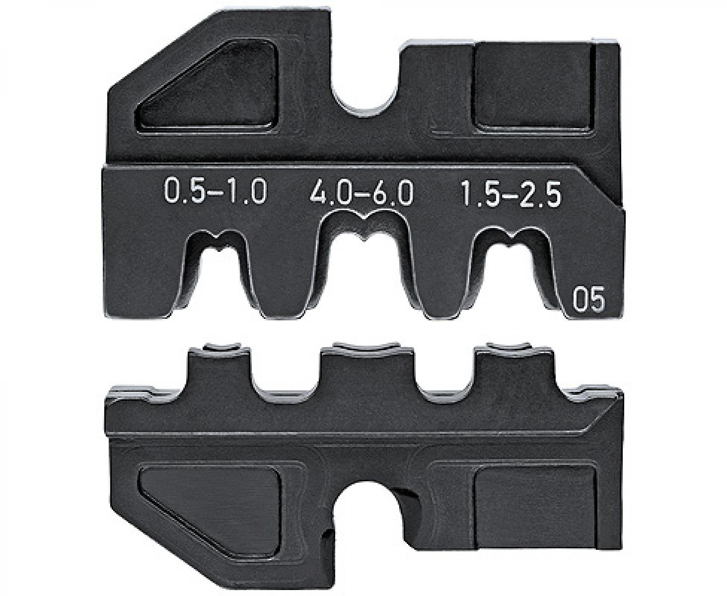 картинка Плашка опрессовочная для неизолированных штекеров 4,8 + 6,3 мм Knipex KN-974905 от магазина "Элит-инструмент"