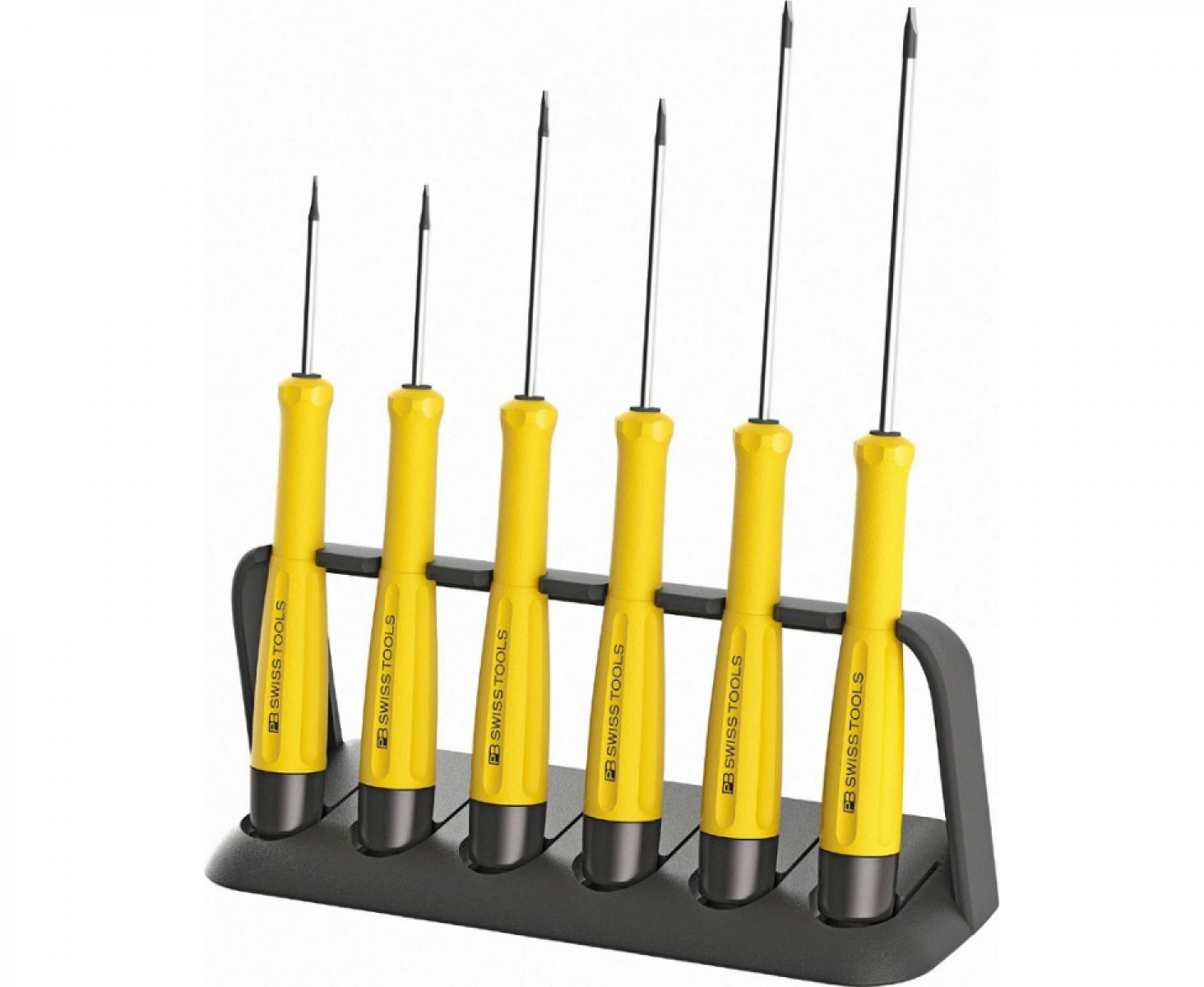 картинка Набор прецизионных шлицевых антистатических отверток PB Swiss Tools PB 8640.ESD 6 шт. от магазина "Элит-инструмент"