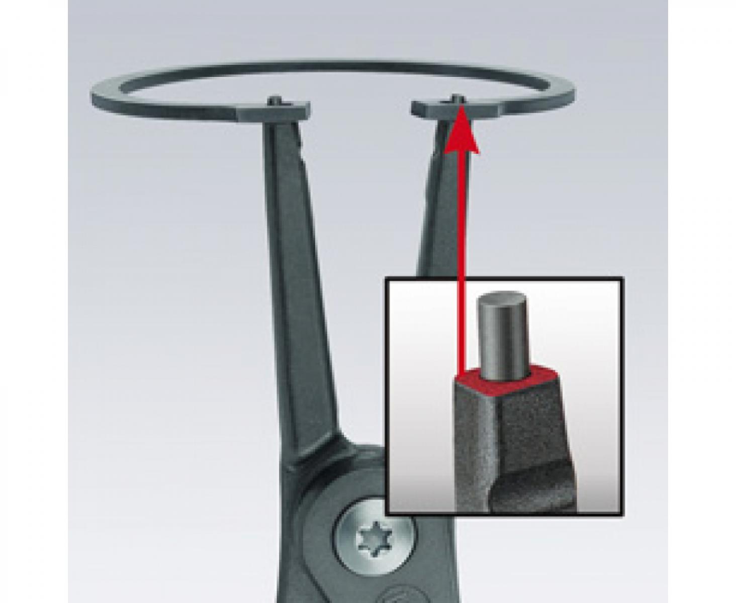 картинка Прецизионные щипцы для внешних стопорных колец на валах Knipex KN-4931A1 от магазина "Элит-инструмент"