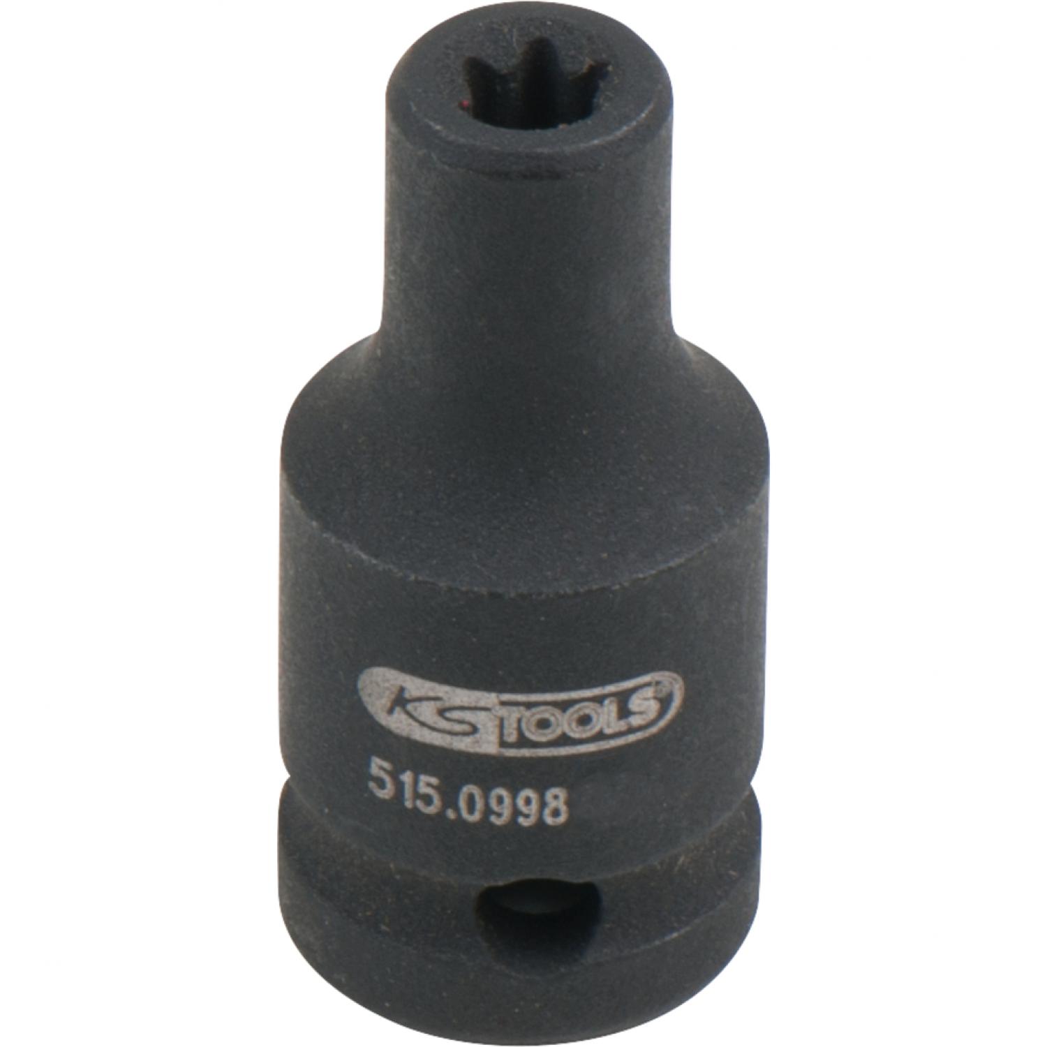 Силовая торцовая головка 1/4" с внешним профилем Torx, короткая, E4