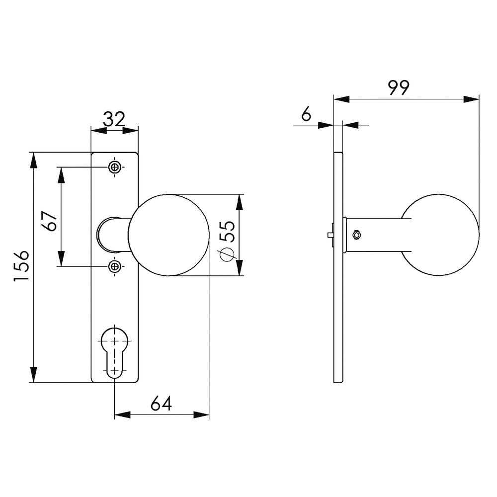 картинка Повернутая дверная ручка АМF 17152 от магазина "Элит-инструмент"
