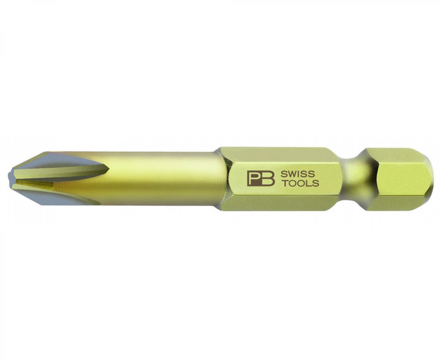 картинка Бита крестовая Phillips PrecisionBits E6,3 с внешним шестигранником 1/4 PB Swiss Tools PB E6.190 / 2 PH2 от магазина "Элит-инструмент"