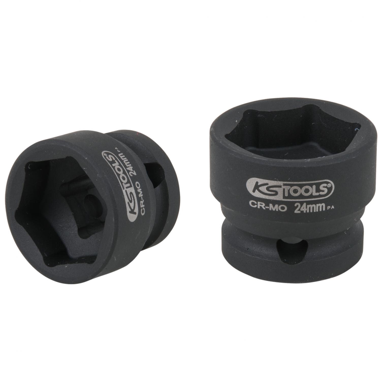 картинка Шестигранная ударная торцевая головка 1/2'', короткая, 24 мм от магазина "Элит-инструмент"