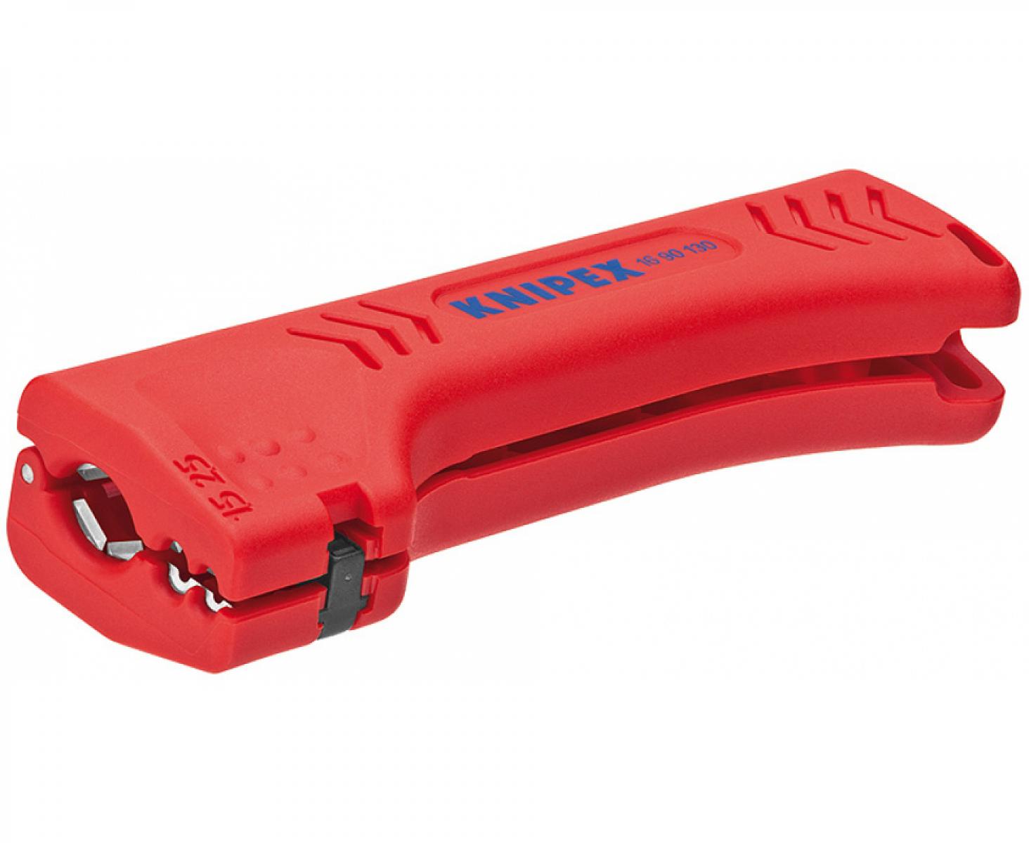картинка Универсальный инструмент для снятия оболочки с кабеля домовой и промышленной сети Knipex KN-1690130SB от магазина "Элит-инструмент"