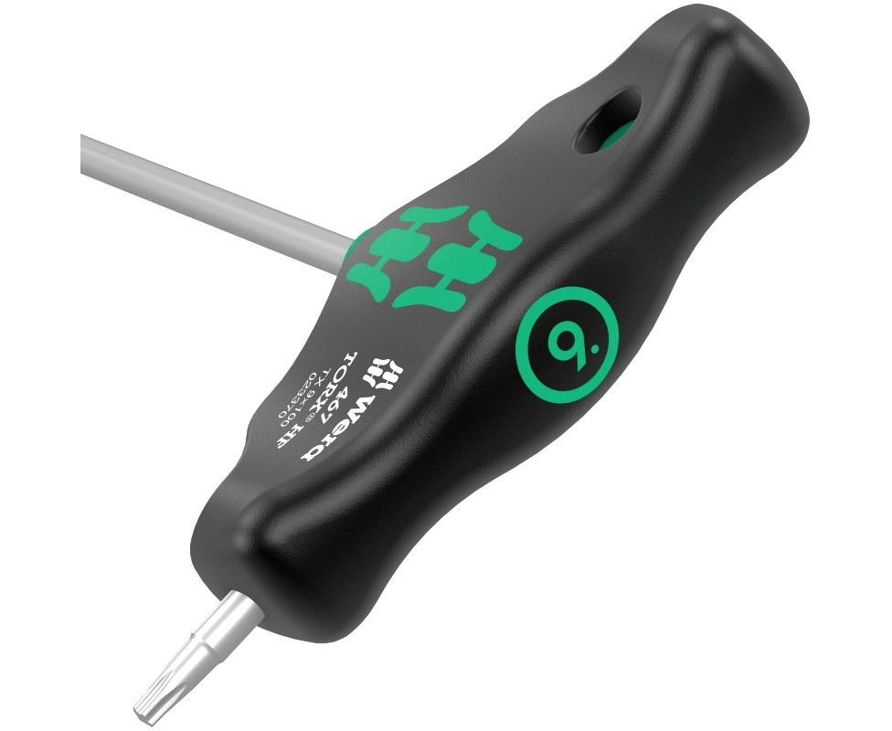 картинка Отвертка Wera TORX 467 HF WE-023377 TX 27 х 200 с поперечной ручкой с фиксирующей функцией от магазина "Элит-инструмент"