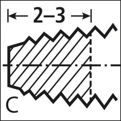 картинка Метчик машинный DIN371 HSSE-PM CUPRIC тип INOX 6HX глухое отверстие M6FORMAT GT 1645 0060 Fplus от магазина "Элит-инструмент"
