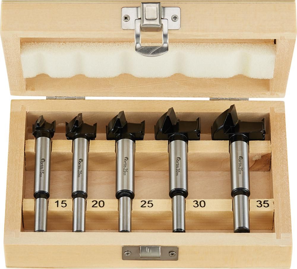 Набор сверл для растачивания цилиндров, карбид вольфрама, FORTIS 4317784769099 (количество - 5-pc / содержание - 15; 20; 25; 30; 35 мм)