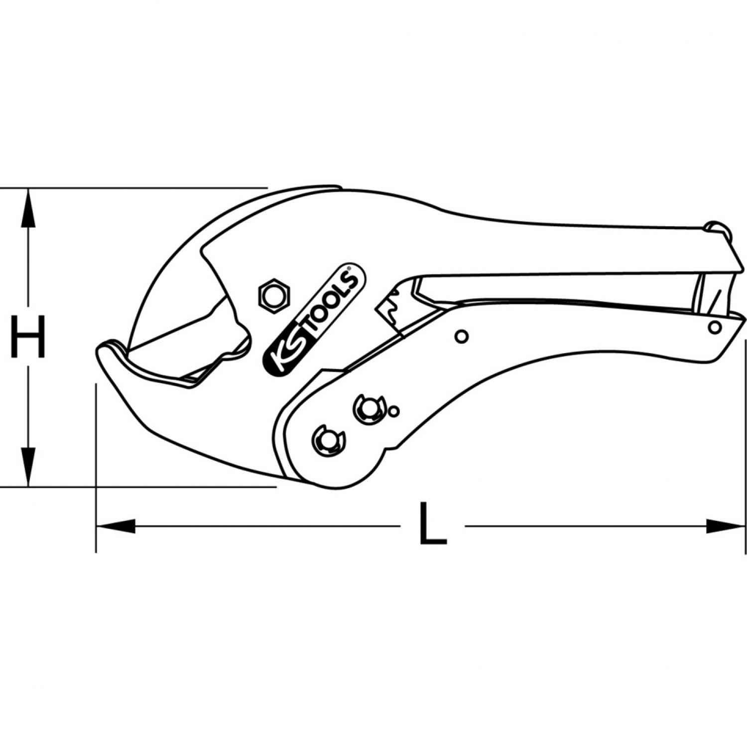 картинка Автоматические ножницы для пластиковых труб, 0 - 42 мм, 230 мм от магазина "Элит-инструмент"