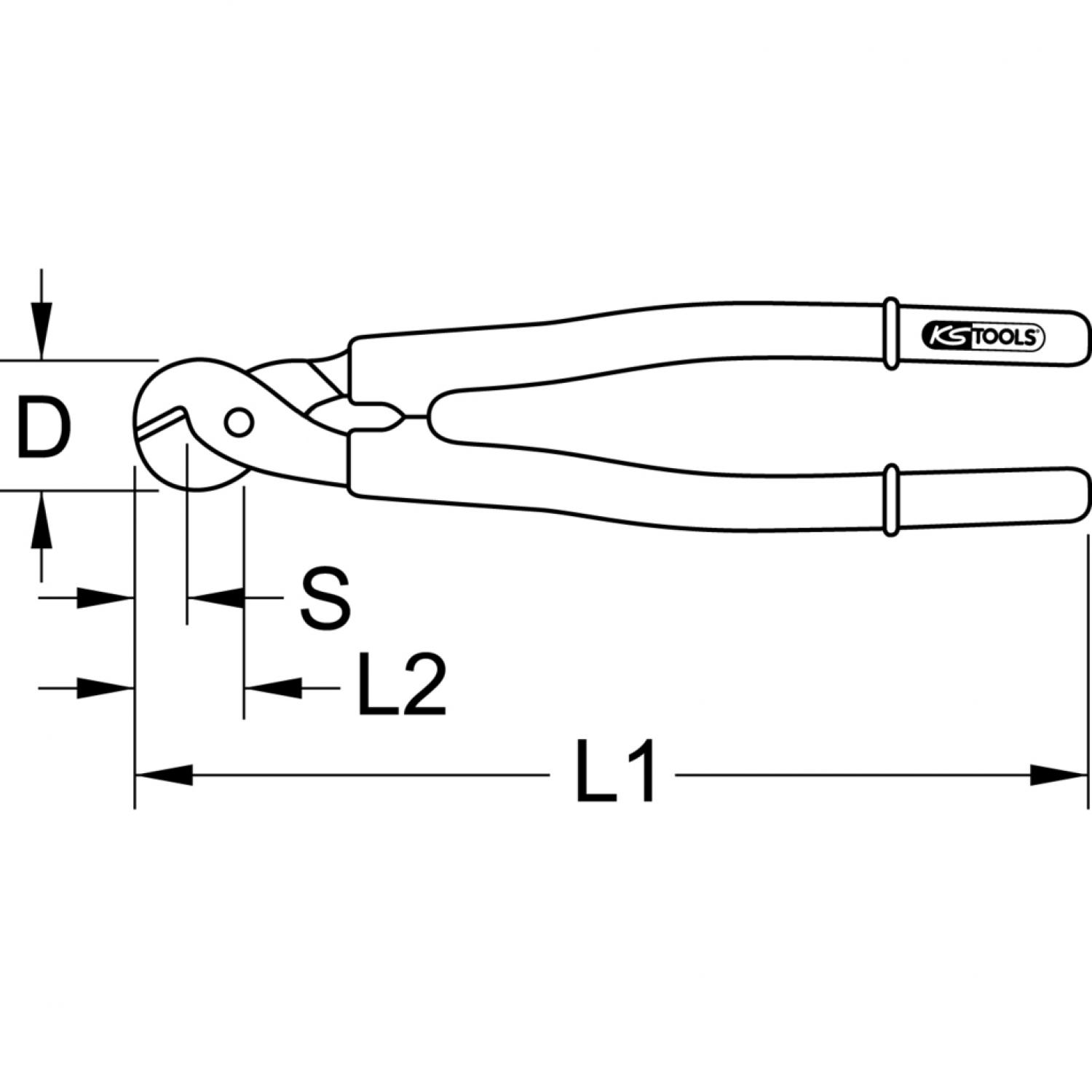 картинка Ножницы изолированные для кабелей и проволочных тросов, 310 мм от магазина "Элит-инструмент"