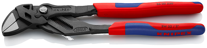 картинка Клещи переставные - гаечный ключ, 52 мм (2"), L-250 мм, серые, 2-к ручки KN-8602250 от магазина "Элит-инструмент"