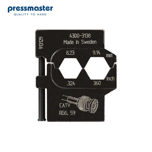картинка PM-4300-3138 Матрица для опрессовки коаксиального кабеля: 8.23 мм, 9.14 мм от магазина "Элит-инструмент"