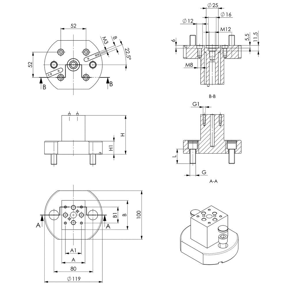 картинка Переходник для системы многократного зажима "EasyVise" АМF 568440 от магазина "Элит-инструмент"