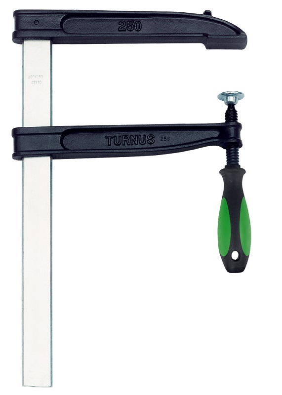 картинка Струбцина из ковкого чугуна, с большим вылетом, с удобной двухкомпонентной рукояткой Kukko 505+100 от магазина "Элит-инструмент"