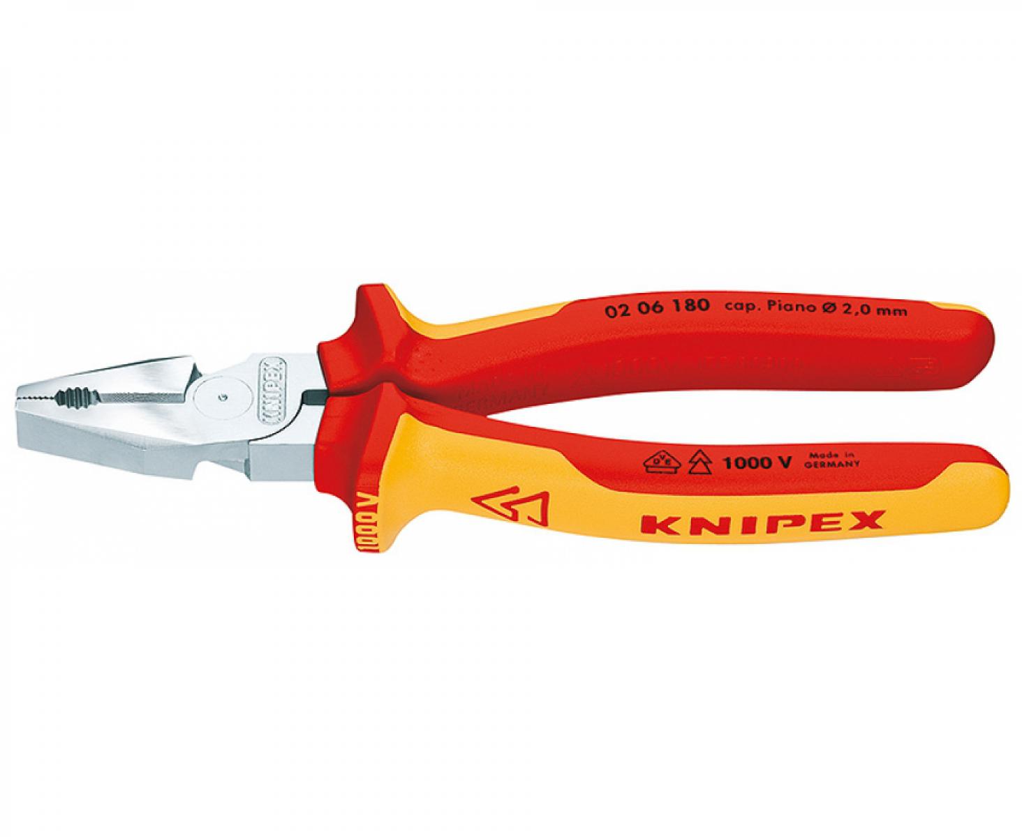 Плоскогубцы комбинированные особой мощности VDE Knipex KN-0206180