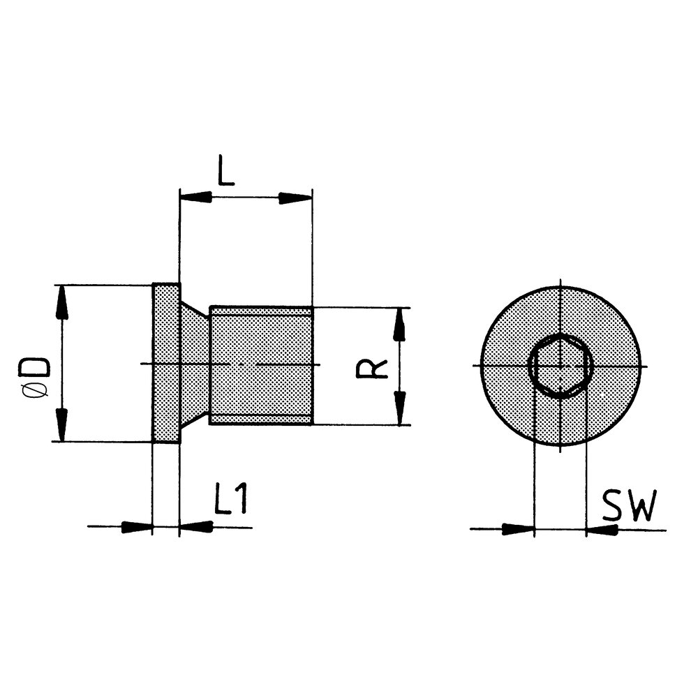 картинка Резьбовая заглушка АМF 69419 от магазина "Элит-инструмент"