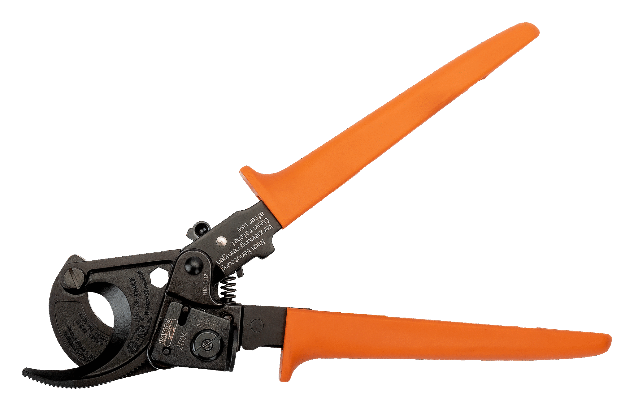 картинка Кусачки для резки кабеля с храповым механизмом. Oтрезная способность: медный провод, многожильный BAHCO 2804 от магазина "Элит-инструмент"