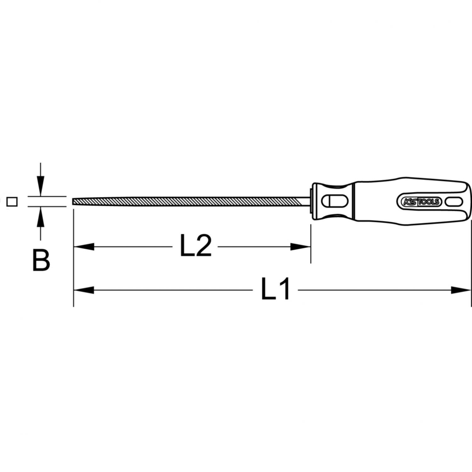 картинка Четырехгранный напильник, форма D, 150 мм, насечка 2 от магазина "Элит-инструмент"