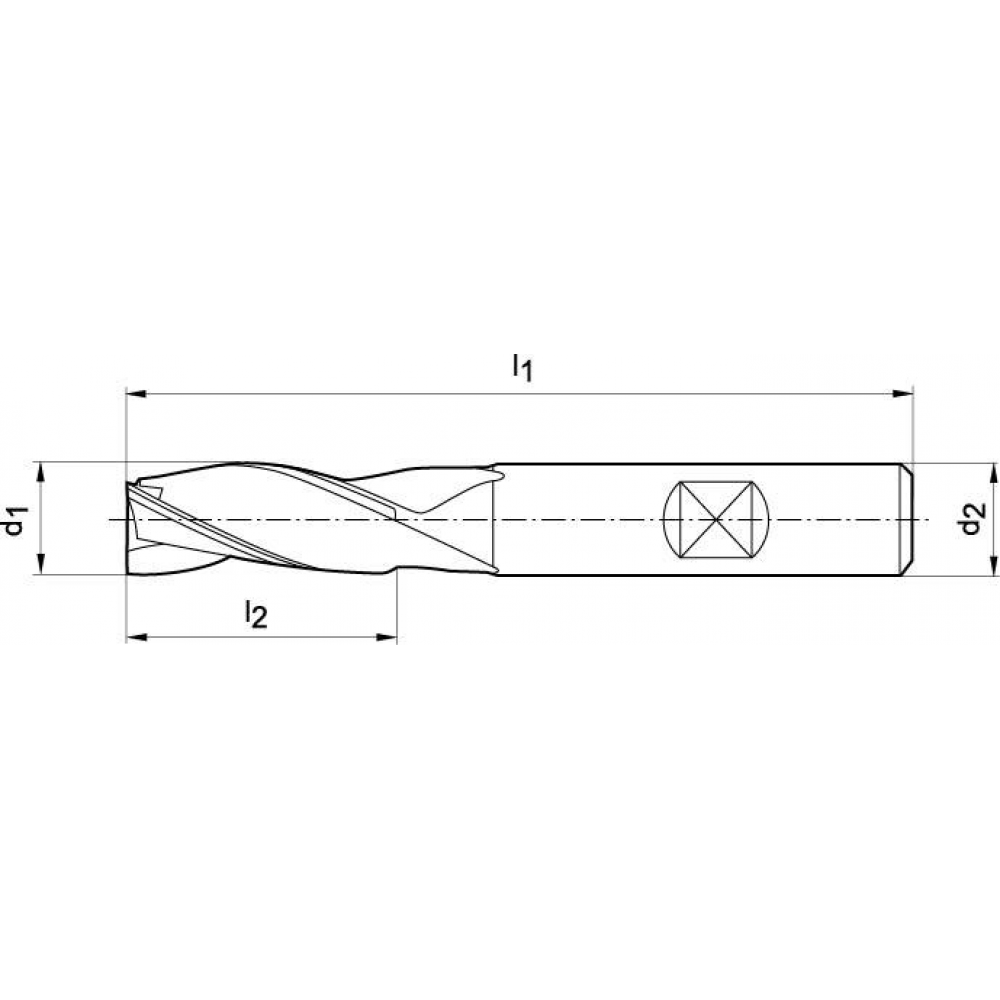 картинка Фреза для длинных отверстий короткая DIN844 HSSCo8 FORMAT 4 мм 2154 0400 Fplus от магазина "Элит-инструмент"