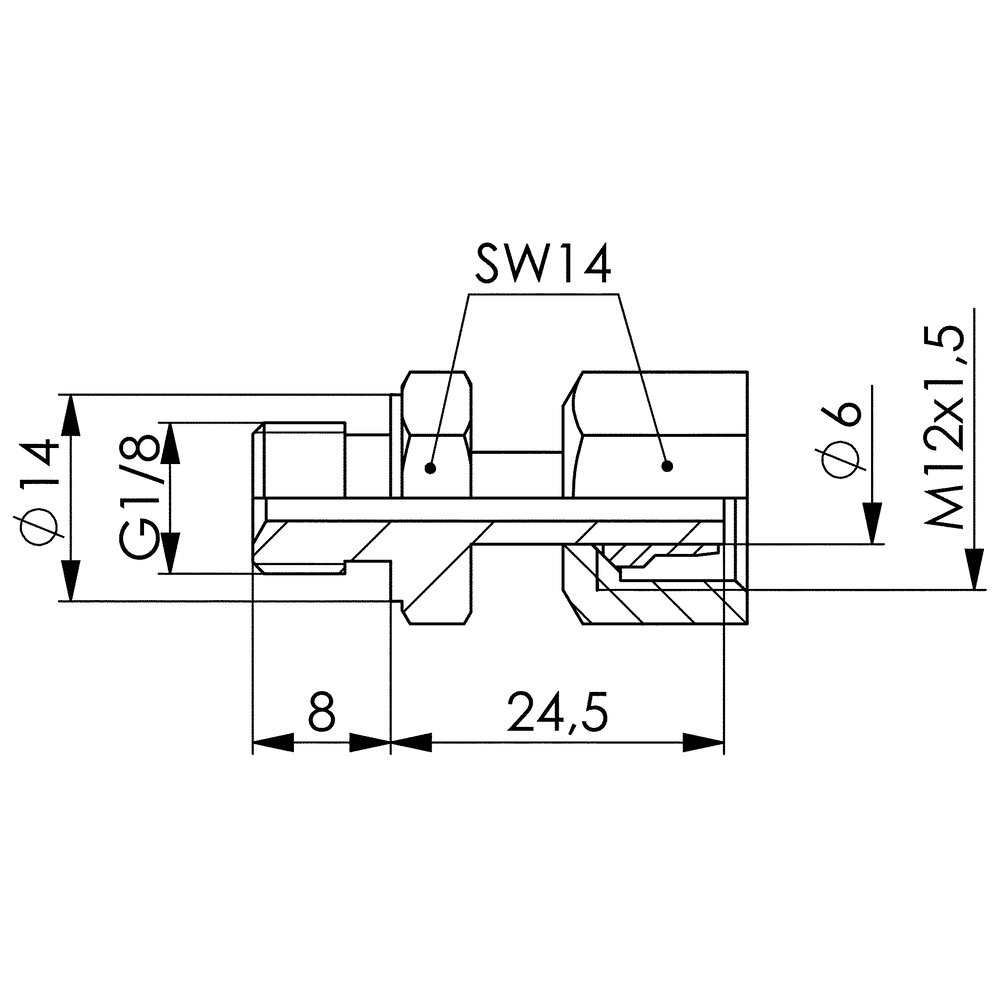 картинка Ввинчиваемый фитинг, прямой, легкий в эксплуатации АМF 320689 от магазина "Элит-инструмент"