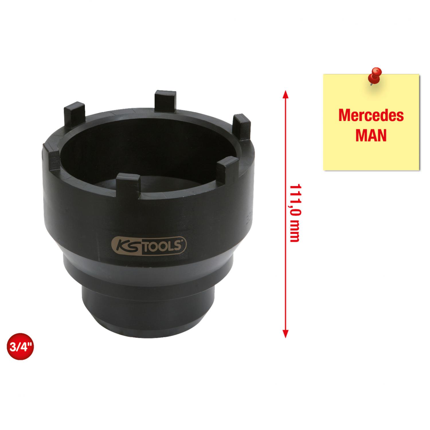 Ключ для шлицевых гаек 3/4" с 6 цапфами для MAN, 95-115 мм