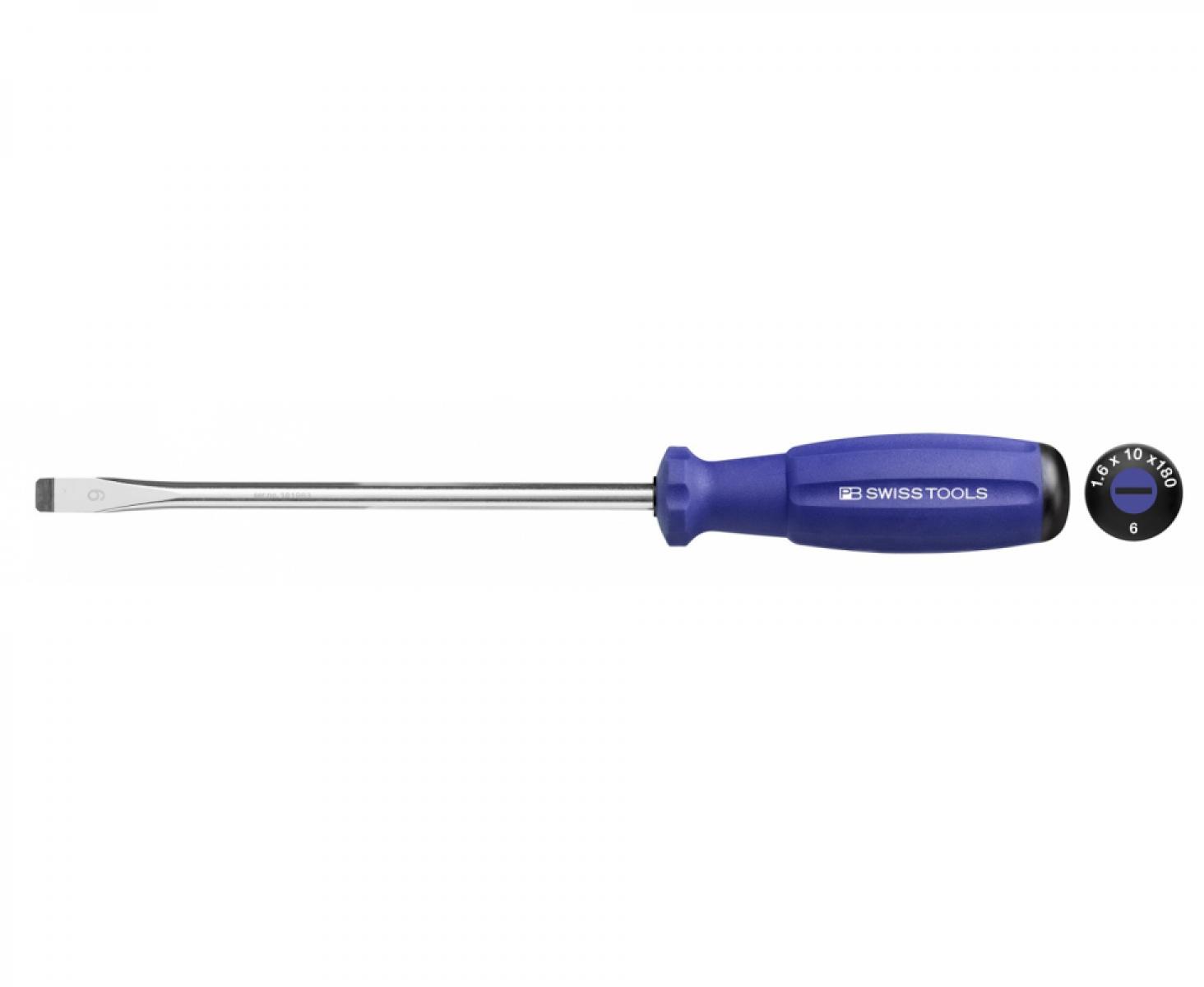 картинка Отвертка шлицевая SwissGrip PB Swiss Tools PB 8100.1-90 GR 0.5 x 3.5 от магазина "Элит-инструмент"
