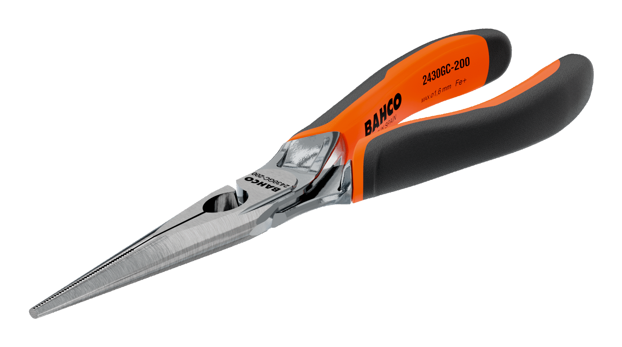 Плоскогубцы ERGO™ с удлиненными губками с рукоятками из ПВХ и и хромированным покрытием (200 mm) Промышленная упаковка BAHCO 2430 GC-200 IP